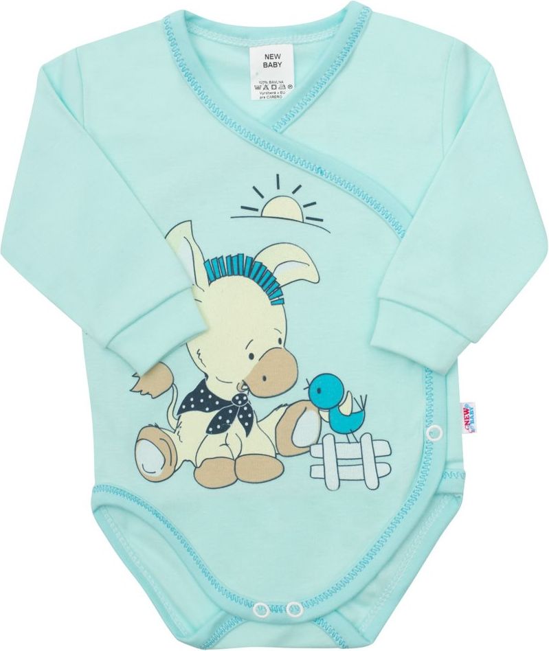 Kojenecké body New Baby Donkey tyrkysové 50 - obrázek 1