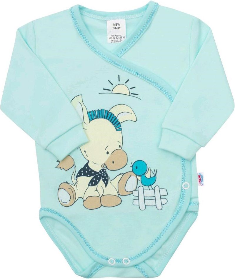 Kojenecké body New Baby Donkey tyrkysové 56 (0-3m) - obrázek 1