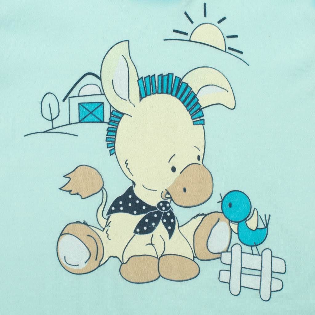 Kojenecké body New Baby Donkey tyrkysové 56 (0-3m) - obrázek 2
