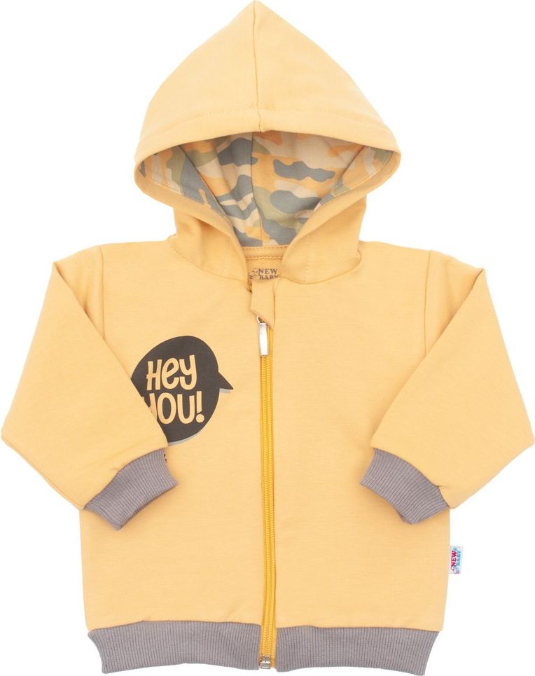 Kojenecká mikinka New Baby With Love hořčicová 62 (3-6m) - obrázek 1