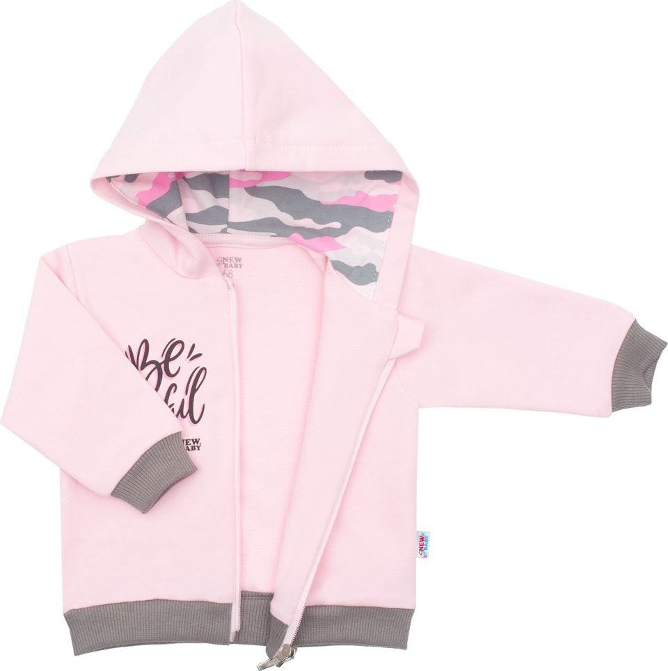 Kojenecká mikinka New Baby With Love růžová 62 (3-6m) - obrázek 2