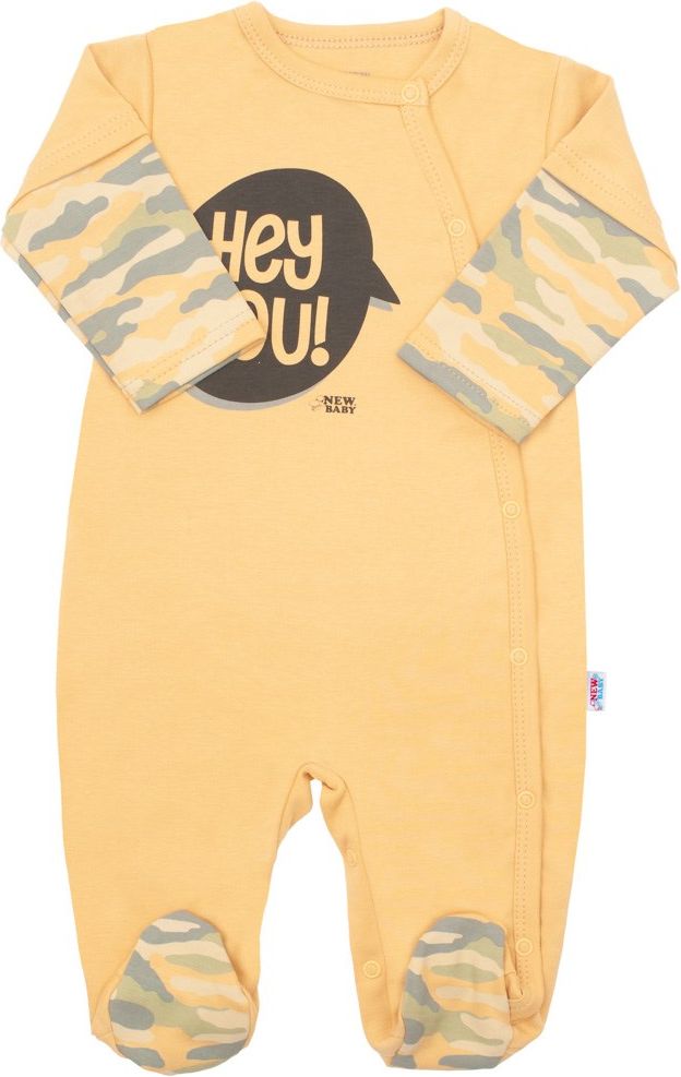 Kojenecký overal New Baby With Love hořčicový 62 (3-6m) - obrázek 1