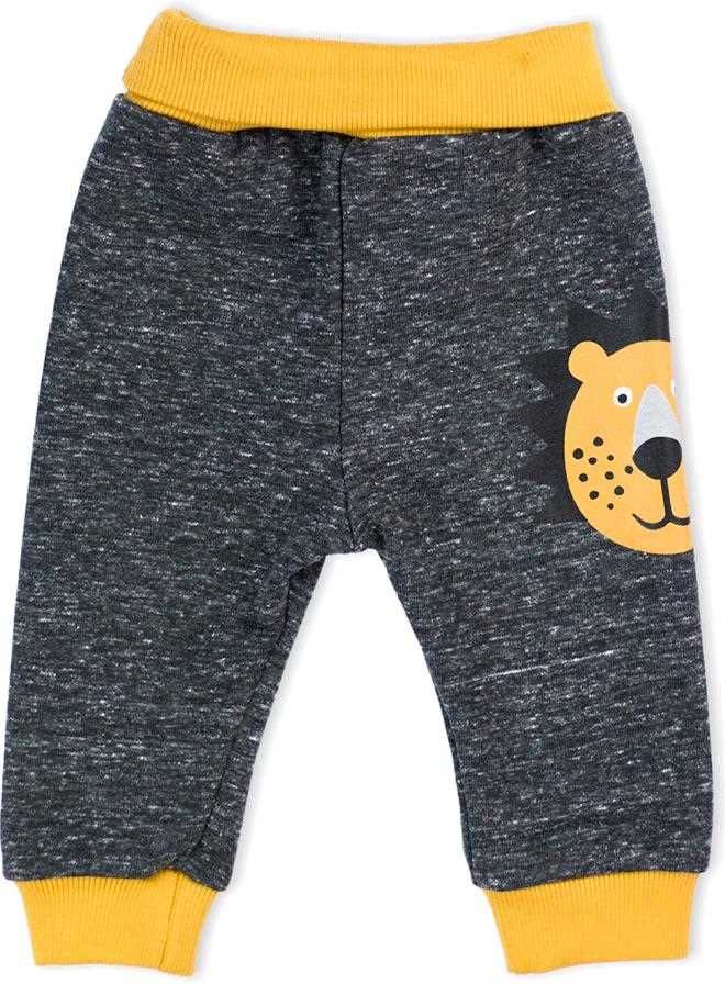 Kojenecké bavlněné tepláčky Nicol Prince Lion melírované šedé 80 (9-12m) - obrázek 1