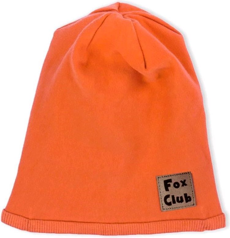 Kojenecká bavlněná čepička Nicol Fox Club oranžová 56/62 - obrázek 1