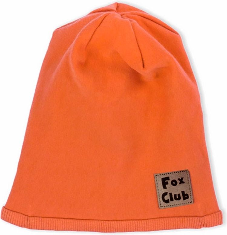 Kojenecká bavlněná čepička Nicol Fox Club oranžová 92/98 - obrázek 1