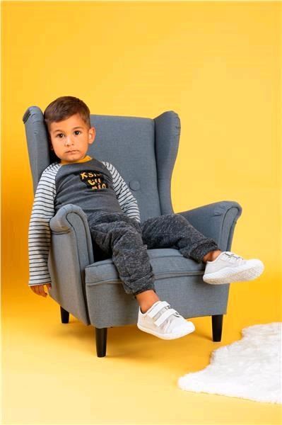 Kojenecké tepláčky s kapsičkami Nicol Prince Lion melírované šedé 92 (18-24m) - obrázek 2