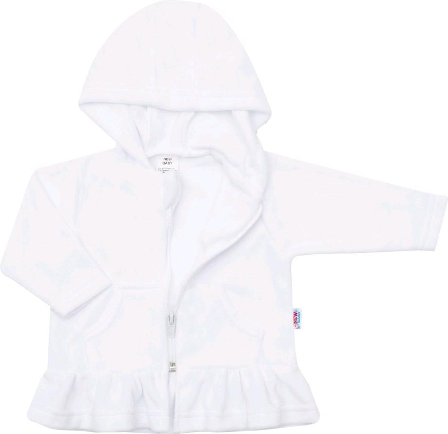Semišková mikinka s kapucí New Baby Baby bílá 68 (4-6m) - obrázek 2