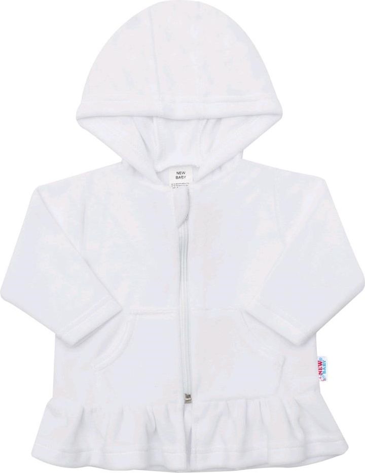 Semišková mikinka s kapucí New Baby Baby bílá 80 (9-12m) - obrázek 1