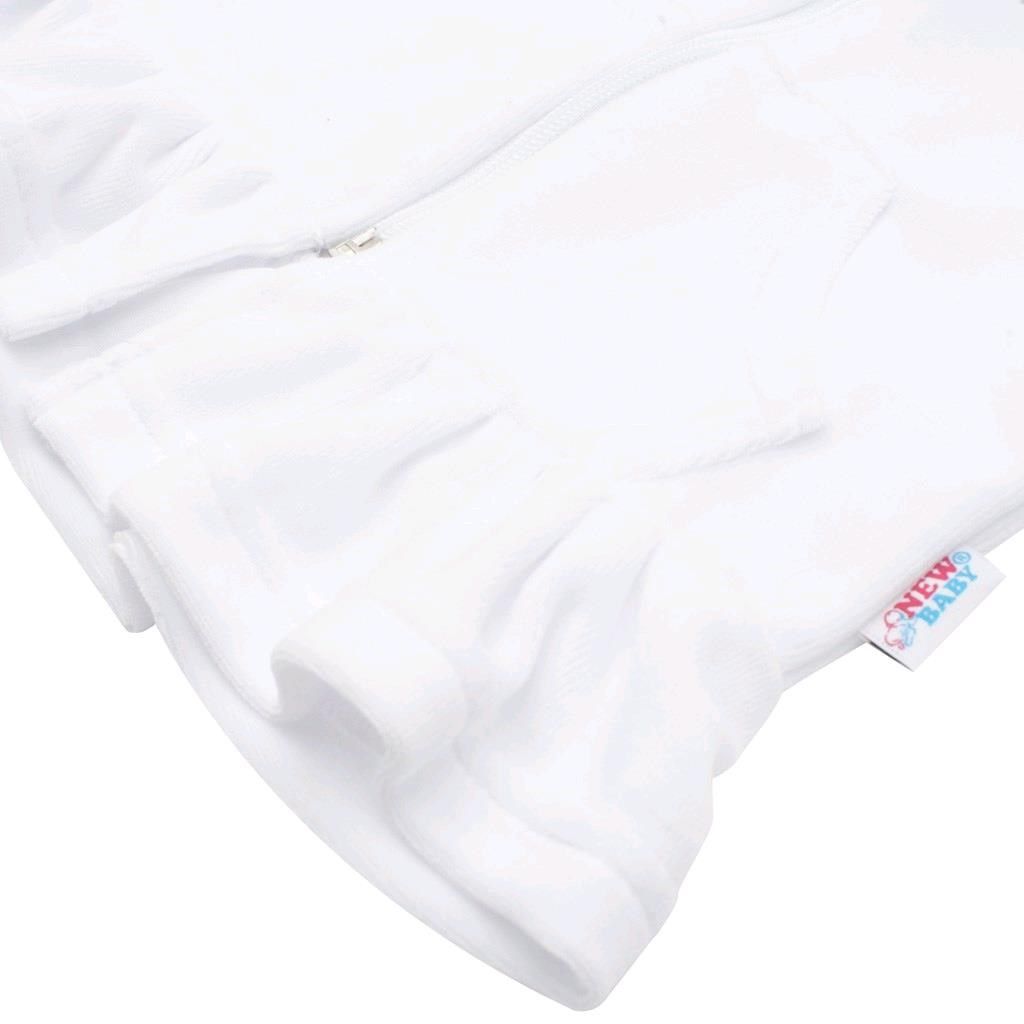 Semišková mikinka s kapucí New Baby Baby bílá 80 (9-12m) - obrázek 4