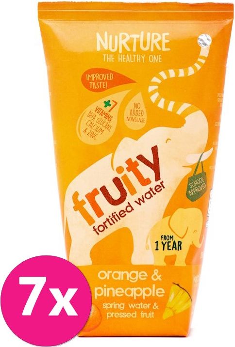 7 x NURTURE Fruity ovocný nápoj ovocný nápoj pomeranč & ananas 200 ml - obrázek 1