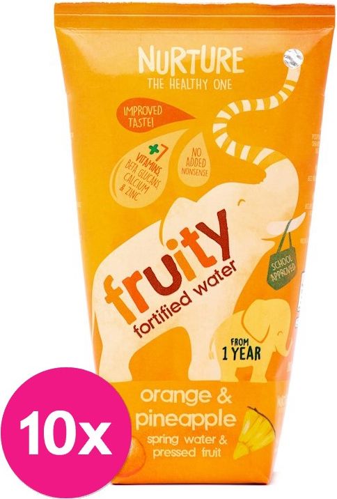 10 x NURTURE Fruity ovocný nápoj pomeranč & ananas 200 ml - obrázek 1