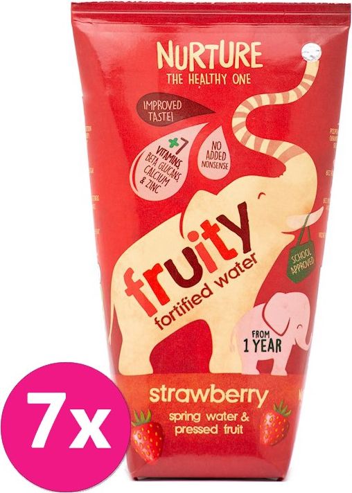 7 x NURTURE Fruity ovocný nápoj ovocný nápoj jahoda 200 ml - obrázek 1