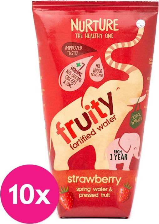 10 x NURTURE Fruity ovocný nápoj ovocný nápoj jahoda 200 ml - obrázek 1