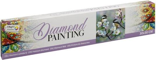 Malování pomocí kamímků Diamond Ptáček 30x30 cm - obrázek 1