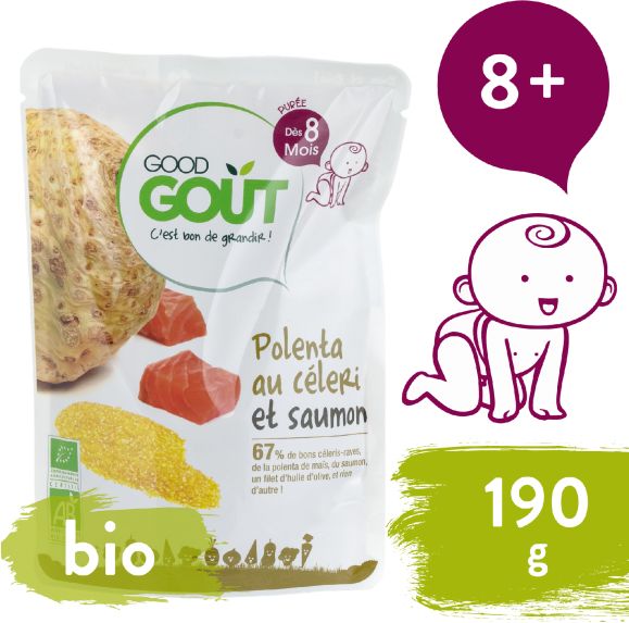 Good Gout BIO Celerová polenta s lososem (190 g) - obrázek 1