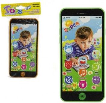 Telefon Mobil plast 7x14cm na baterie se zvukem 4 barvy v sáčku