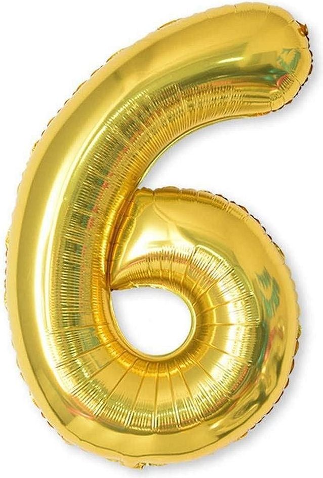 Nafukovací balónky čísla maxi zlaté - 6 - obrázek 1