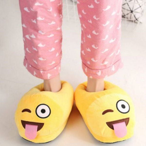 Plyšové pantofle EMOJI Varianta: Srdíčka - obrázek 6