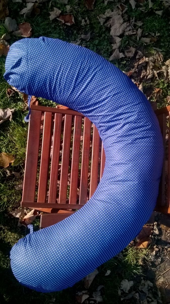 KHC Potah na kojící polštář Miki bílé puntíky na modré - obrázek 1
