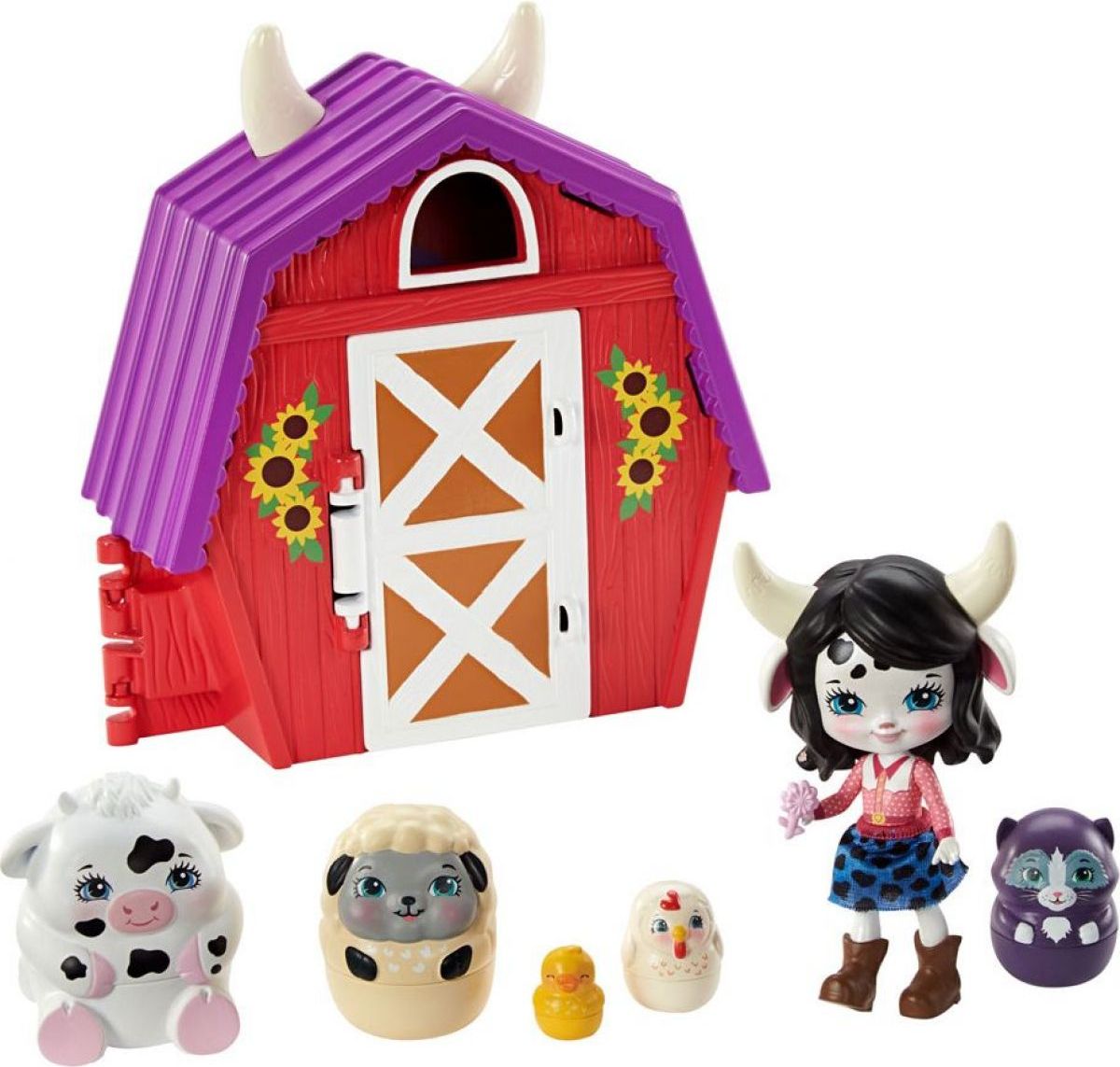 Mattel Enchantimals tajné útočiště nejlepších přátel Cow Cambrie Farmhouse - obrázek 1