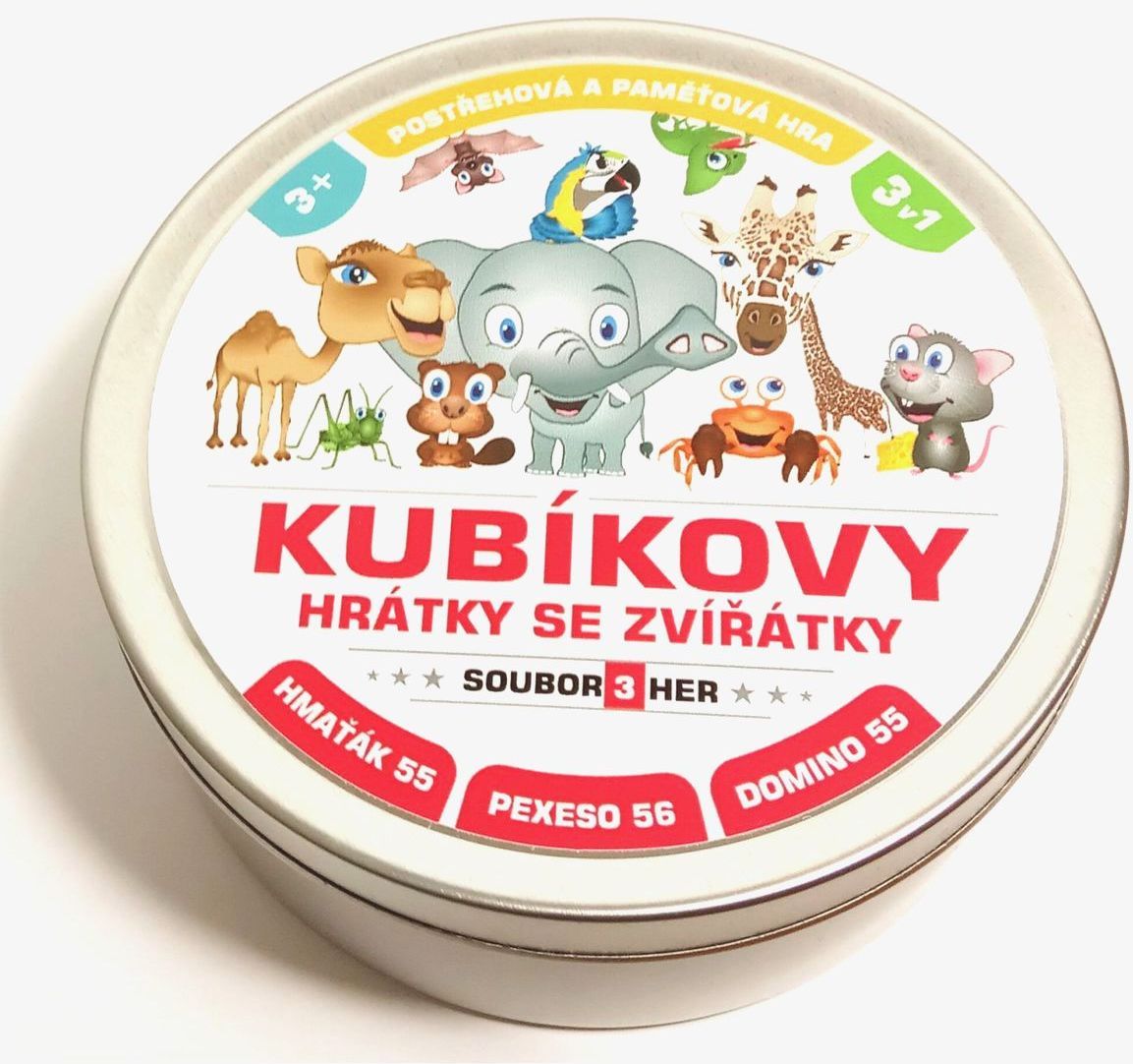 Kubíkovy hrátky se zvířátky 3v1 v plechové krabičce