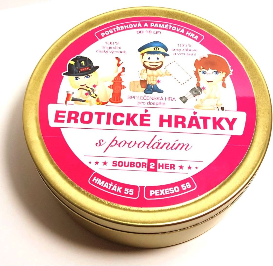 Erotické hrátky s povoláním 18+ společenská hra 2v1 v plechové krabičce - obrázek 1