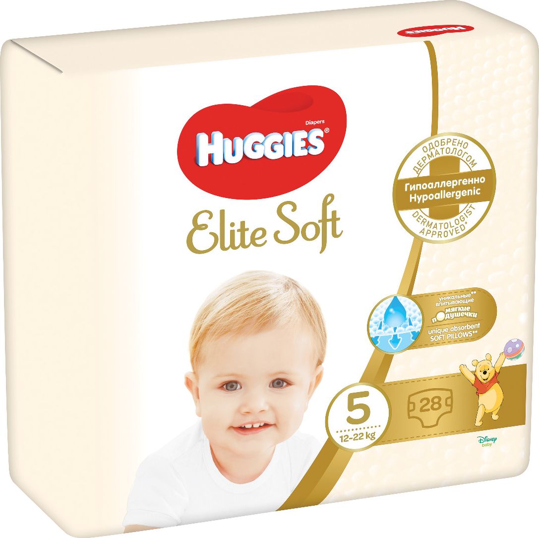 Huggies Elite Soft 5 12-22 kg dětské pleny 28 ks - obrázek 1