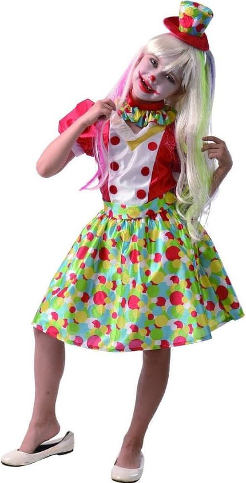 MaDe Šaty na karneval - klaun dívka 134 - 140 - obrázek 1