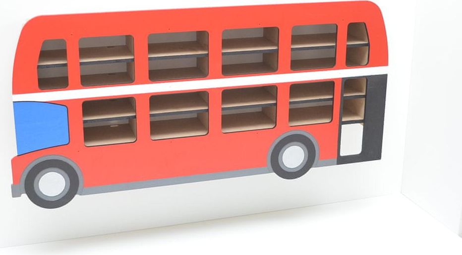TeTo-design Polička na autíčka Autobus Anglie set - obrázek 1