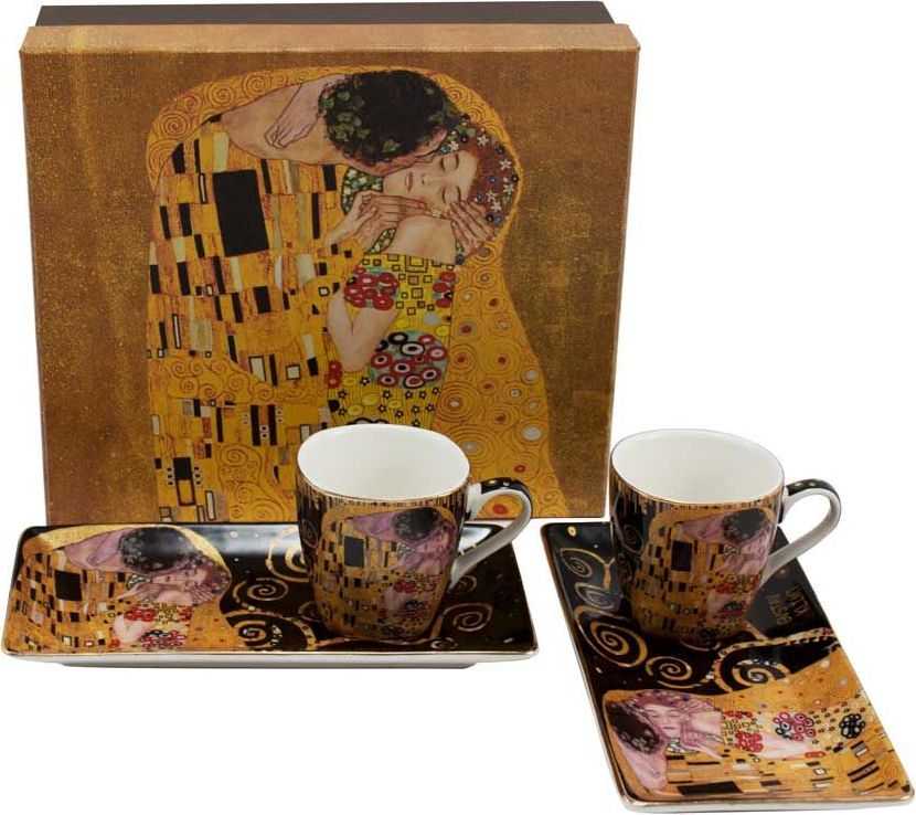 Home Elements Espresso set, 2 šálky s podtácky, Klimt - obrázek 1