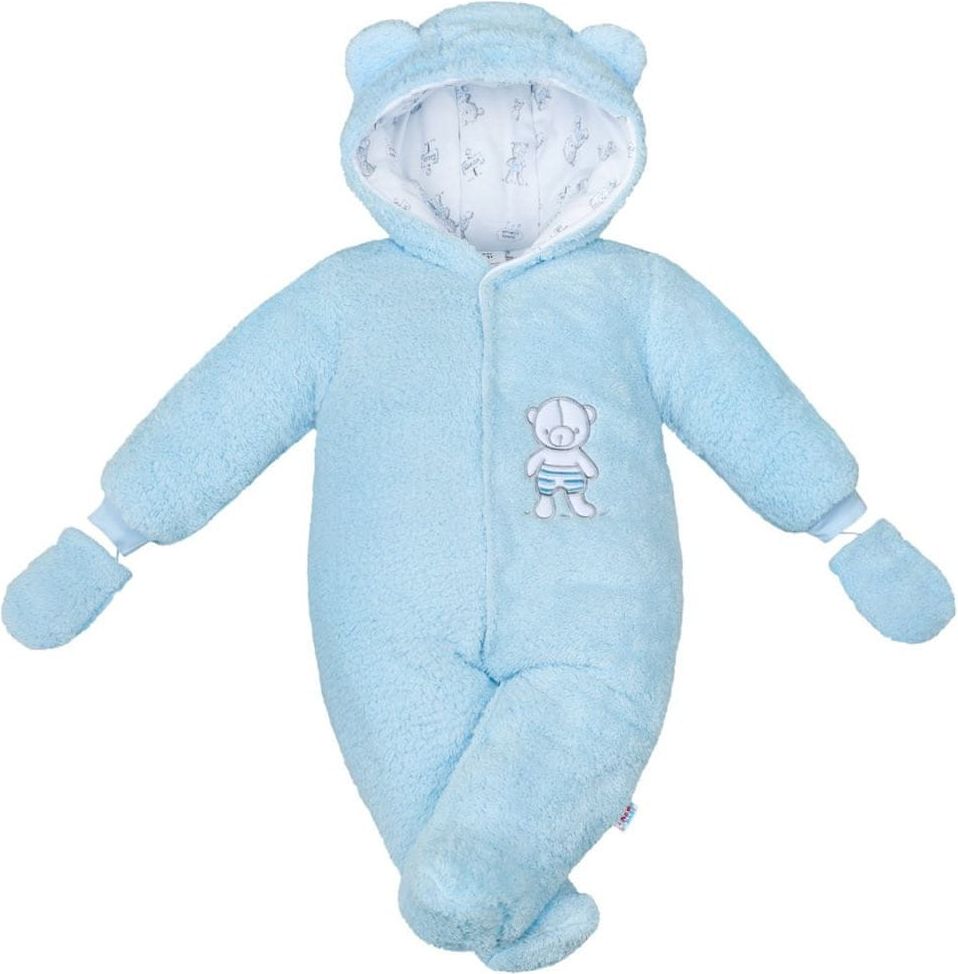 NEW BABY Zimní kombinézka New Baby Nice Bear modrá Barva: Modrá, Velikost: 62 (3-6m) - obrázek 1