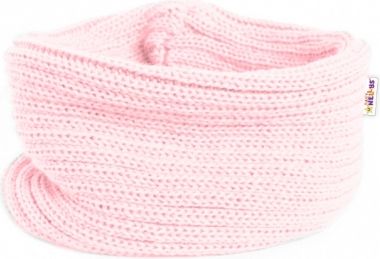 Baby Nellys Pletený nákrčník/komínek ® - sv. růžový - obrázek 1