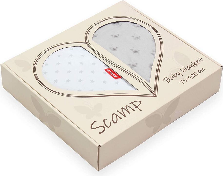 Deka Scamp Minky-Oboustranná GreyWhite Stars 2020 - obrázek 1