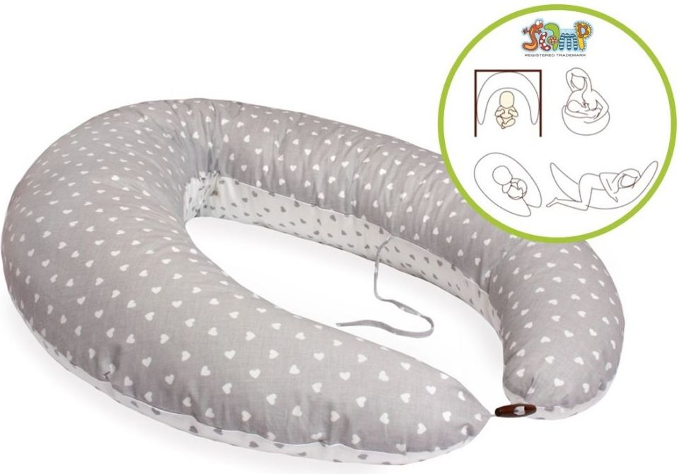 Multi-polštář Scamp 230x130 cm Little Heart White Grey 2020 - obrázek 1