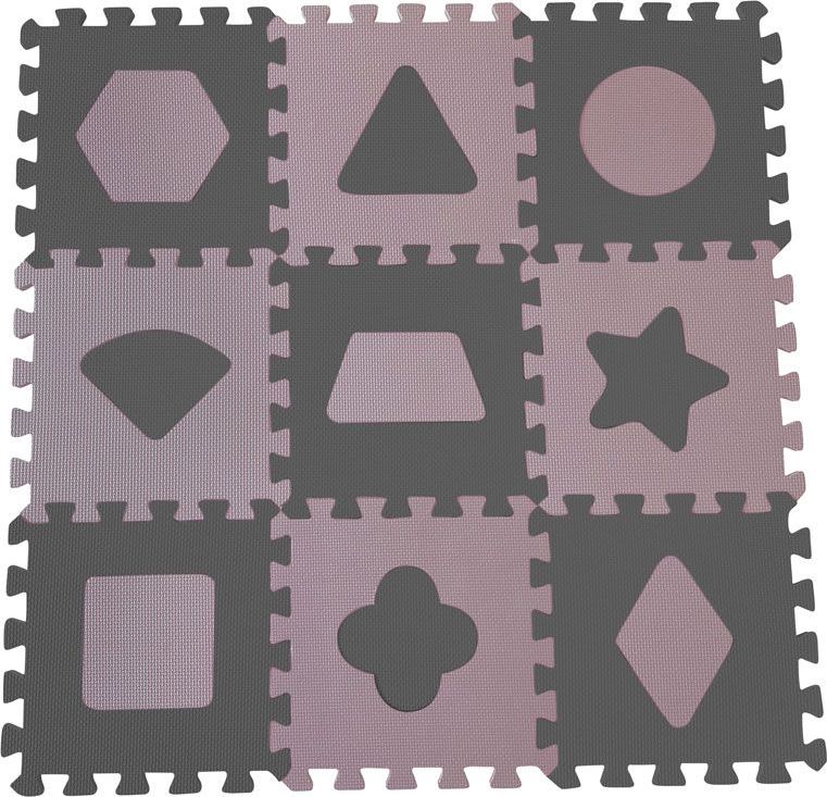 Hrací podložka puzzle 90x90 cm Baby Dan Geometrické tvary Rose 2021 - obrázek 1