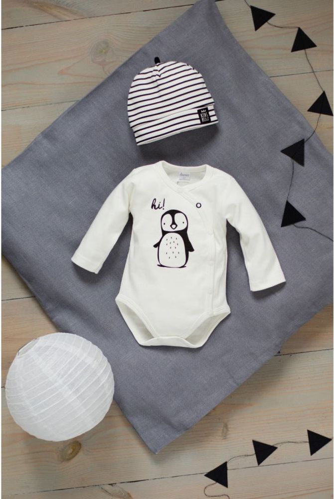 Body dlouhý rukáv rozepínací Pinokio Happy Day Penguin - obrázek 2