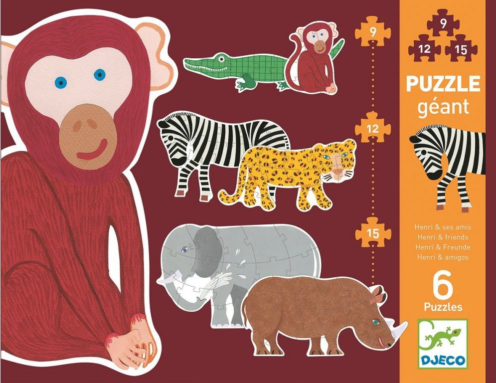 Djeco Gigant puzzle Henri a kamarádi - obrázek 1