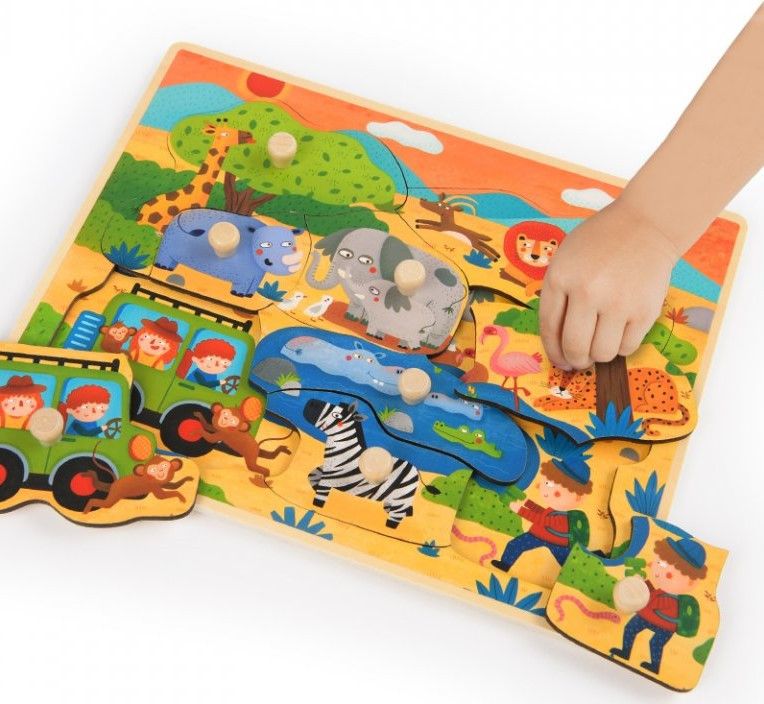 Mideer Vkládací puzzle Divoká zvířata - obrázek 3