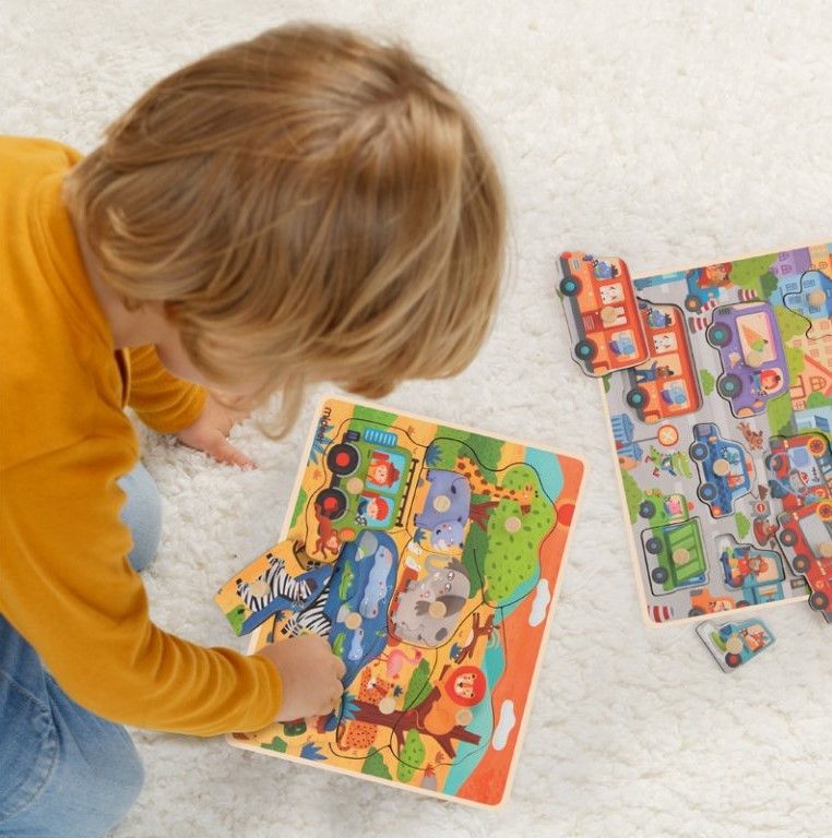 Mideer Vkládací puzzle Divoká zvířata - obrázek 4