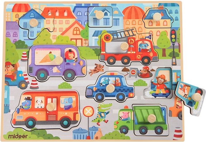 Mideer Vkládací puzzle Doprava - obrázek 1