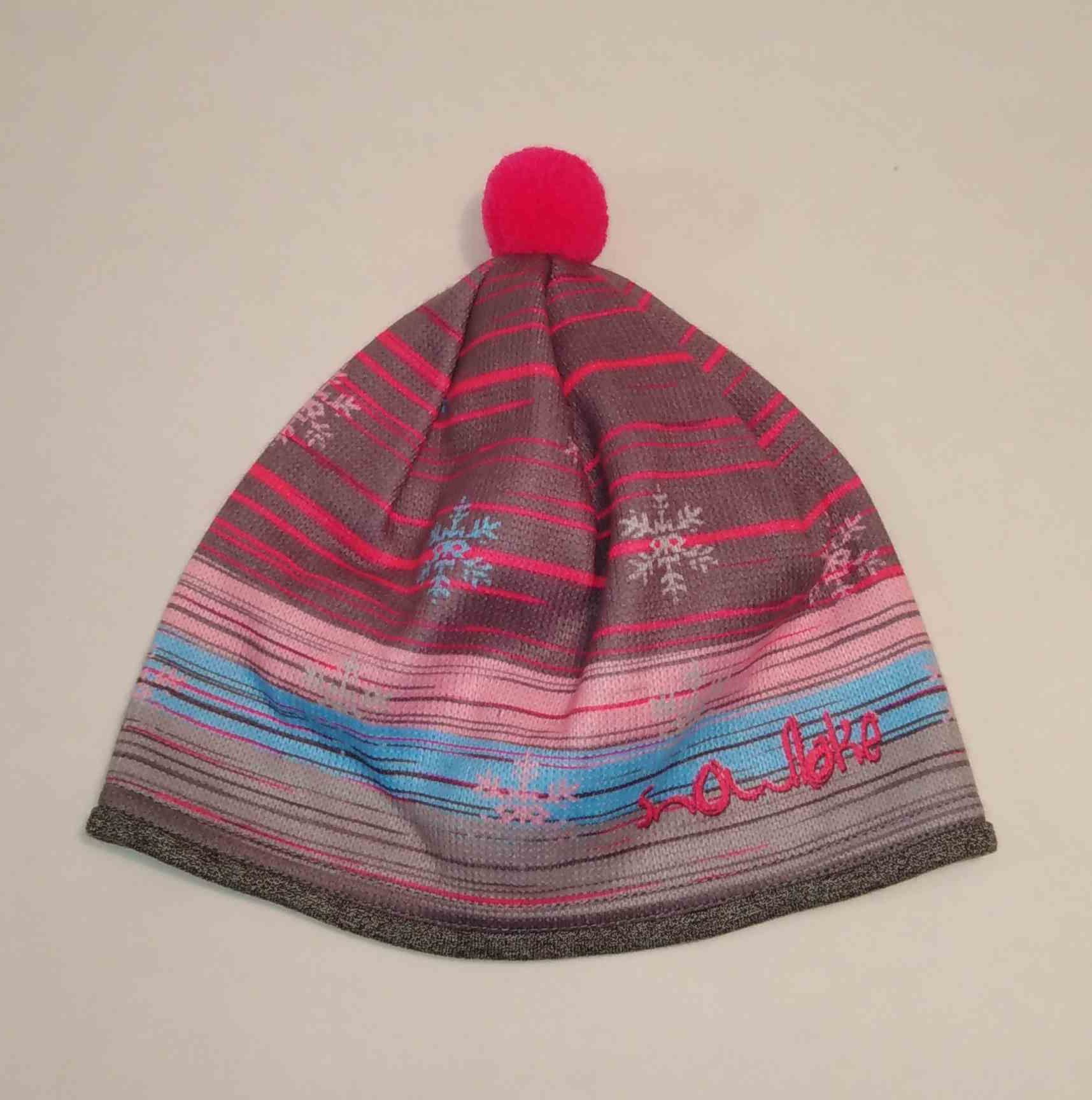 RDX zimní pletená čepice s bambulí 3684 magenta velikost: 6 - obrázek 1