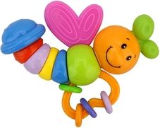 Chrastítko dětské plastové - MOTÝLEK barevný - Bayo - obrázek 1