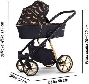 Kočárek Lonex Pax Wings dvojkombinace Black - obrázek 12