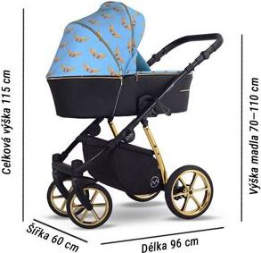 Kočárek Lonex Pax Wings dvojkombinace Blue - obrázek 12