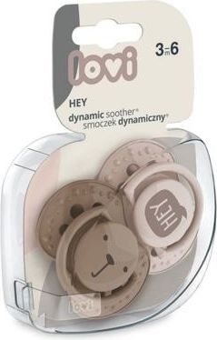 LOVI Dudlík silikonový dynamický HEY 3-6m 2ks - holčička - obrázek 2