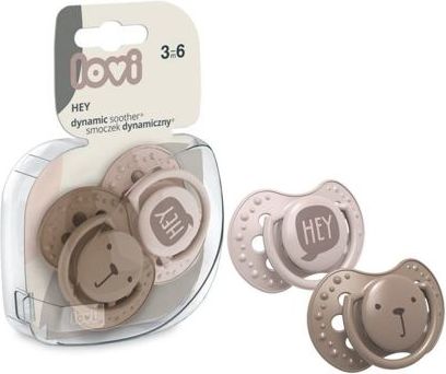 LOVI Dudlík silikonový dynamický HEY 3-6m 2ks - holčička - obrázek 3