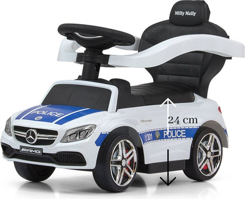 Odrážedlo s vodící tyčí Mercedes Benz AMG C63 Coupe Milly Mally Varianta: Police - dle obrázku - obrázek 41