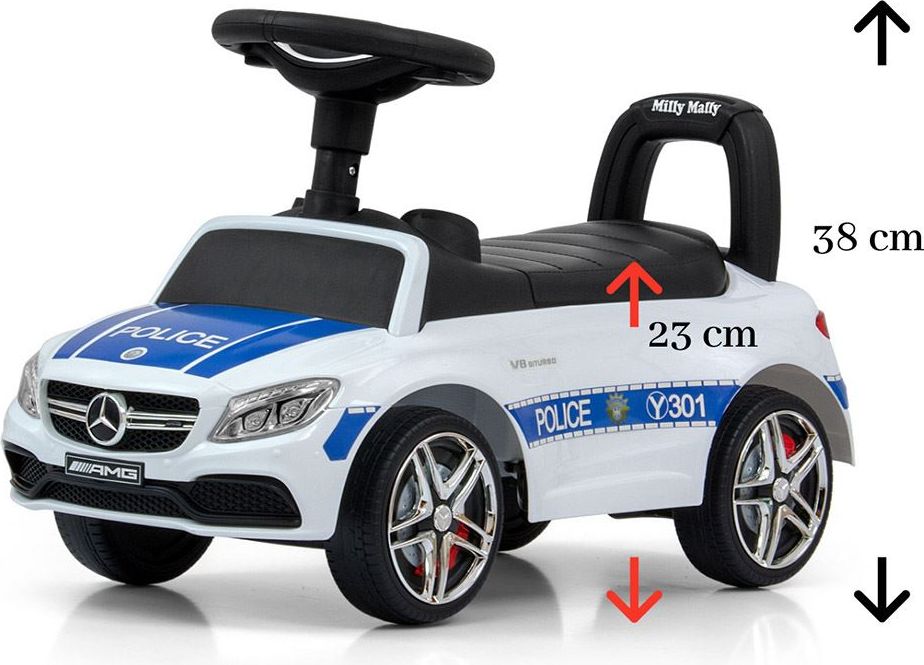 Odrážedlo Mercedes Benz AMG C63 Coupe Milly Mally Varianta: Police - bílá - obrázek 18