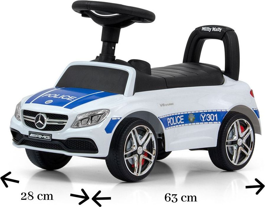 Odrážedlo Mercedes Benz AMG C63 Coupe Milly Mally Varianta: Police - bílá - obrázek 19