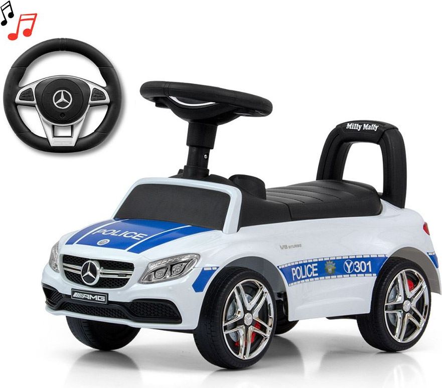 Odrážedlo Mercedes Benz AMG C63 Coupe Milly Mally Varianta: Police - bílá - obrázek 20